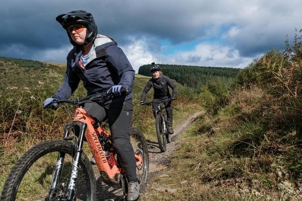 Climbing on a electric road bike